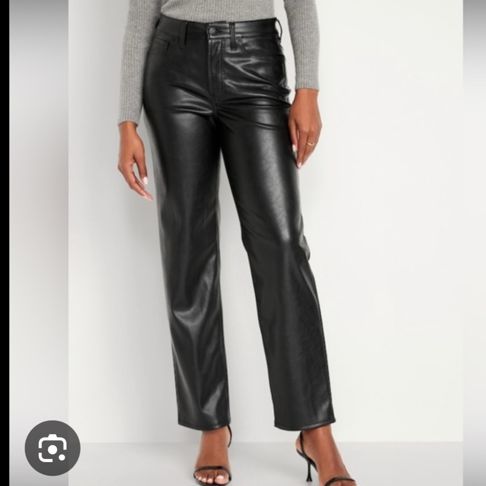 NWT OG High waisted Loose faux Leather Pants